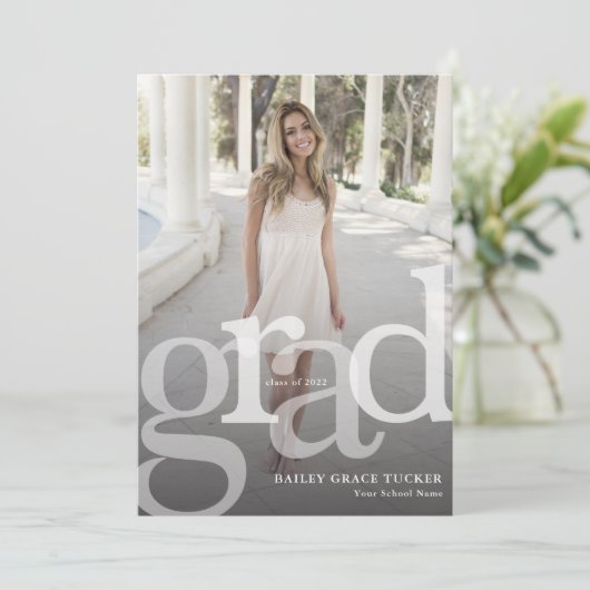 Eenvoudige bedekking van elk jaar Afstuderen Aankondiging (Staand voorkant)