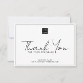 Eenvoudige Bedrijf Logo Kortingscode Dank u Notitiekaartje (Voorkant)