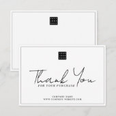 Eenvoudige Bedrijf Logo Kortingscode Dank u Notitiekaartje (Voorkant / Achterkant)