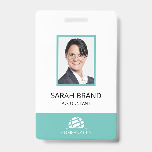 Eenvoudige Bedrijfs ID Personeel Badge (Voorzijde)