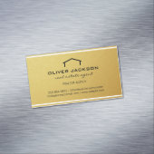 Eenvoudige bedrijfsagent voor onroerend goed magnetisch visitekaartje (Voorbeeld)