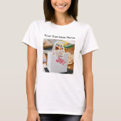 Eenvoudige bedrijfsfoto en QR-promotiecode T-shirt (Voorkant)