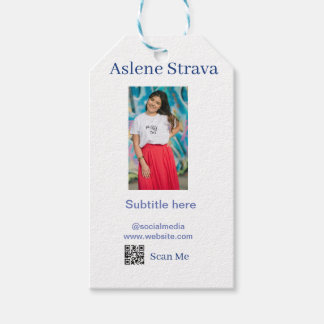 eenvoudige bedrijfsfoto QR sociale website naam pa Cadeaulabel