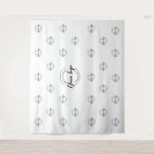Eenvoudige bedrijfslogo-achtergrond step en repeat wandkleed (Voorkant)