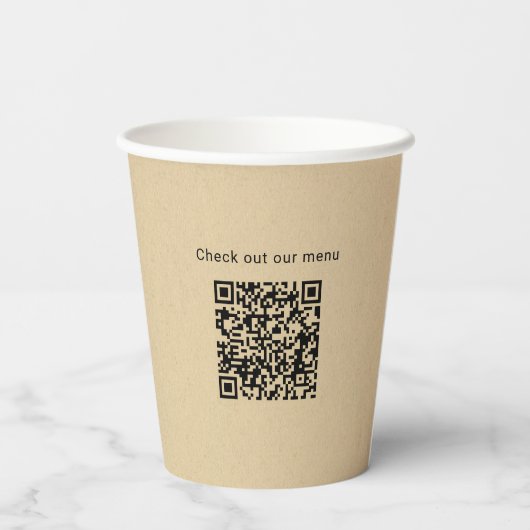 Eenvoudige BedrijfsLogo Kraft-Document Professione Papieren Bekers (Achterkant)