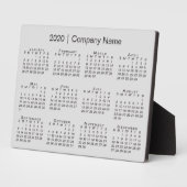 Eenvoudige bedrijfsnaam 2020 van de Kalender op Gr Fotoplaat (Zijkant)