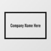 Eenvoudige bedrijfsnaam hier Zwarte-tekst Sjabloon Raamsticker (Vel)