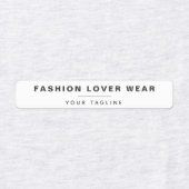 Eenvoudige Bedrijfsnaam Kleding Merk Stof Iron On Labels (Design 1)