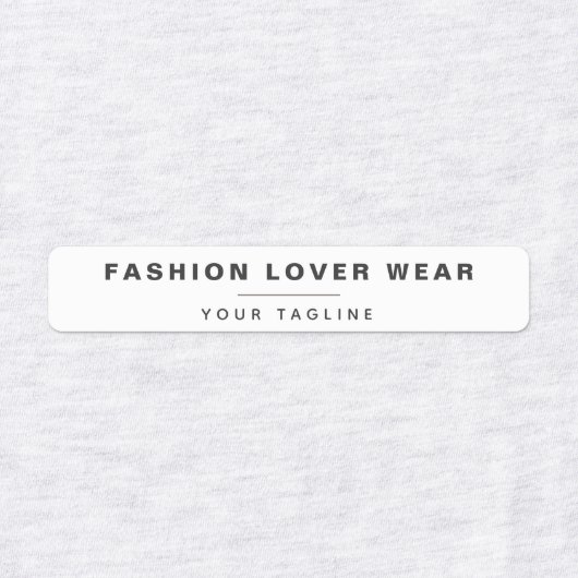Eenvoudige Bedrijfsnaam Kleding Merk Stof Iron On Labels (Design 1)