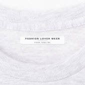 Eenvoudige Bedrijfsnaam Kleding Merk Stof Iron On Labels (Aangebracht)