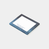 Eenvoudige bedrijfsnaam Navy Blue Modern Post-it® Notes (Schuin)