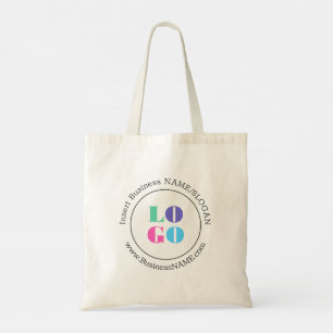 Eenvoudige bedrijfsnaam, Slogan Ronde Logo Sjabloo Tote Bag