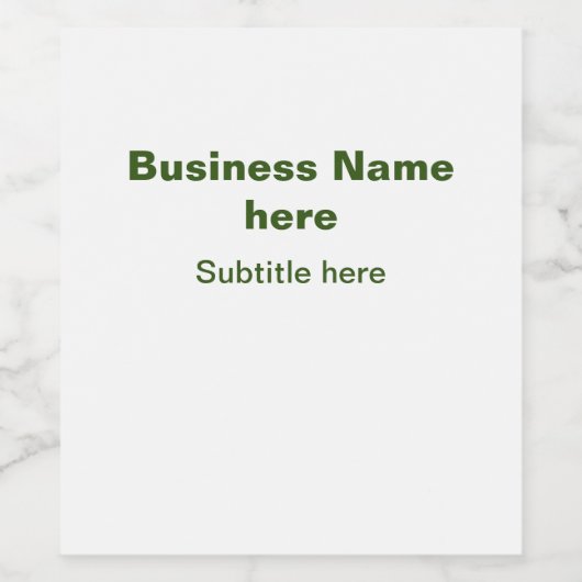 eenvoudige bedrijfsnaam tekst q r code toevoegen wijn etiket (Enkel label)