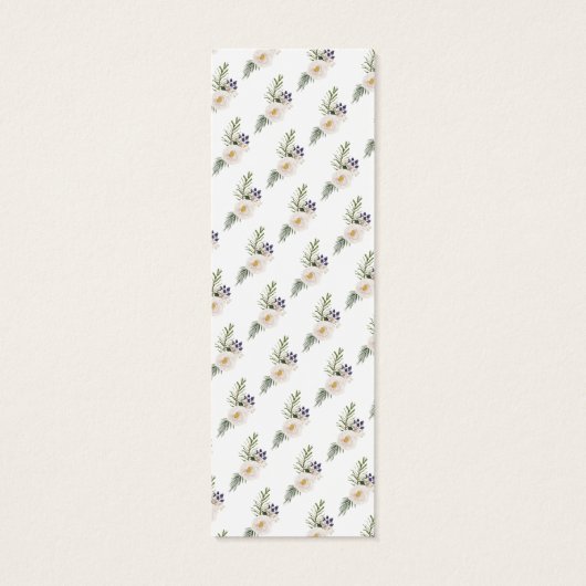 Eenvoudige Bedrijfsnaam Witte Vertoning Hang Label Mini Visitekaartjes (Achterkant)