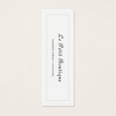 Eenvoudige Bedrijfsnaam Witte Vertoning Hang Label Mini Visitekaartjes (Voorkant)