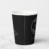 Eenvoudige bedrijfsnaam (zwart) papieren bekers (Rechts)