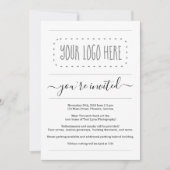 Eenvoudige BedrijfsUitnodiging - voeg Logo toe Kaart (Voorkant)