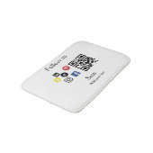 Eenvoudige bedrijfswebsite barcode QR-code Badmat (Gekanteld)