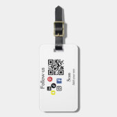 Eenvoudige bedrijfswebsite barcode QR-code Bagagelabel (Voorkant verticaal)