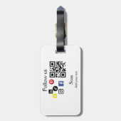 Eenvoudige bedrijfswebsite barcode QR-code Bagagelabel (Achterkant verticaal)