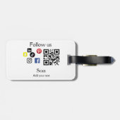 Eenvoudige bedrijfswebsite barcode QR-code Bagagelabel (Achterkant horizontaal)