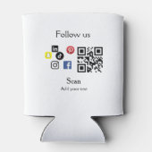 Eenvoudige bedrijfswebsite barcode QR-code Blikjeskoeler (Achterkant)
