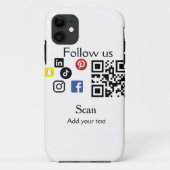 Eenvoudige bedrijfswebsite barcode QR-code Case-Mate iPhone Case (Achterkant)