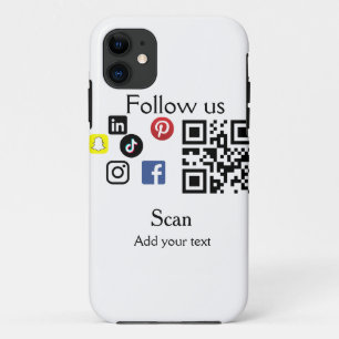 Eenvoudige bedrijfswebsite barcode QR-code Case-Mate iPhone Case