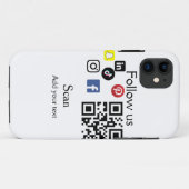 Eenvoudige bedrijfswebsite barcode QR-code Case-Mate iPhone Case (Achterkant (horizontaal))