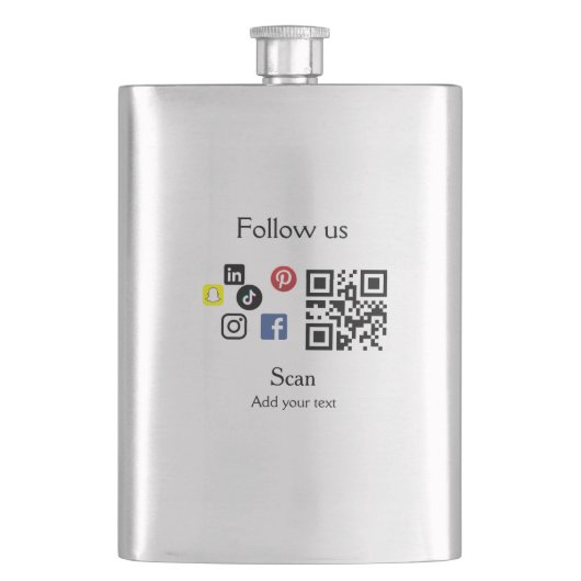 Eenvoudige bedrijfswebsite barcode QR-code Flacon (Voorkant)