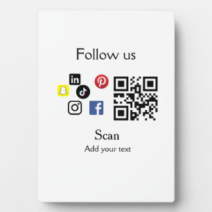 Eenvoudige bedrijfswebsite barcode QR-code Fotoplaat