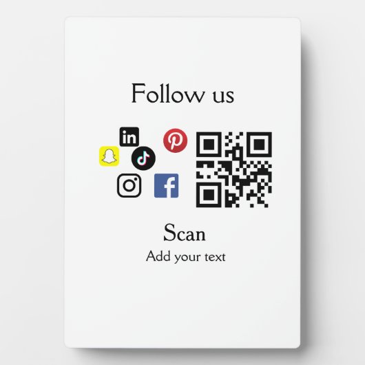 Eenvoudige bedrijfswebsite barcode QR-code Fotoplaat (voorkant)