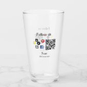 Eenvoudige bedrijfswebsite barcode QR-code Glas (Achterkant)
