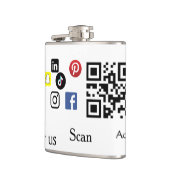 Eenvoudige bedrijfswebsite barcode QR-code Heupfles (Links)