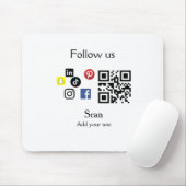 Eenvoudige bedrijfswebsite barcode QR-code Muismat (Met muis)