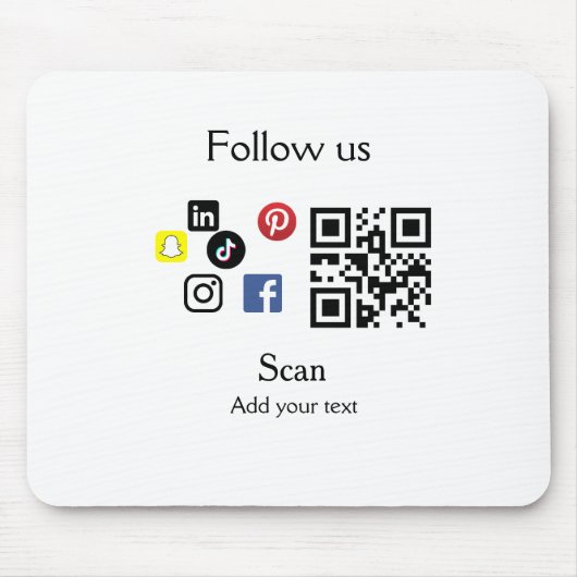 Eenvoudige bedrijfswebsite barcode QR-code Muismat (Voorkant)