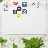Eenvoudige bedrijfswebsite barcode QR-code Theedoek (Gevouwen)