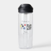 Eenvoudige bedrijfswebsite barcode QR-code Waterfles (Achterkant)