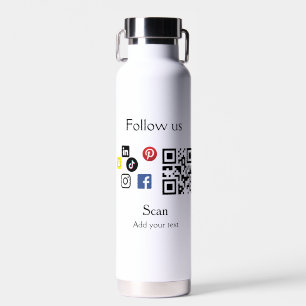 Eenvoudige bedrijfswebsite barcode QR-code Waterfles