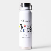 Eenvoudige bedrijfswebsite barcode QR-code Waterfles (Achterkant)
