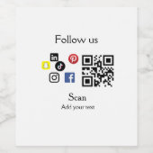 Eenvoudige bedrijfswebsite barcode QR-code Wijn Etiket (Enkel label)