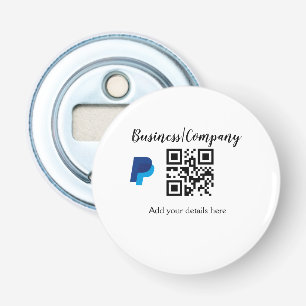 Eenvoudige bedrijfswebsite barcode QR voeg naam to Button Flesopener