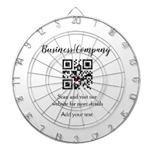 Eenvoudige bedrijfswebsite barcode QR voeg naam to Dartbord