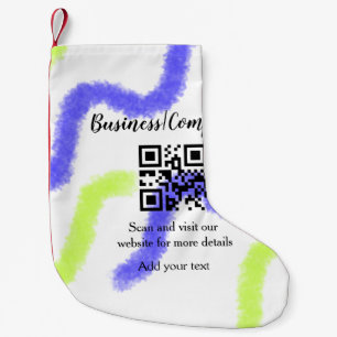 Eenvoudige bedrijfswebsite barcode QR voeg naam to Kleine Kerstsok