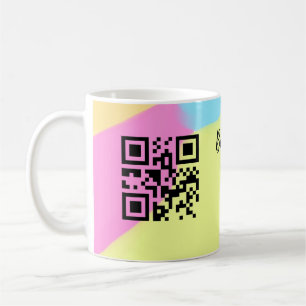 Eenvoudige bedrijfswebsite barcode QR voeg naam to Koffiemok