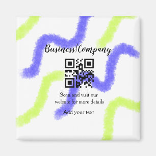 Eenvoudige bedrijfswebsite barcode QR voeg naam to Magneet