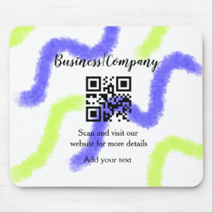 Eenvoudige bedrijfswebsite barcode QR voeg naam to Muismat