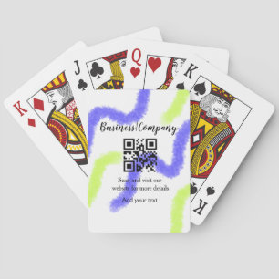 Eenvoudige bedrijfswebsite barcode QR voeg naam to Pokerkaarten