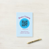Eenvoudige bedrijfswebsite barcode QR voeg naam to Post-it® Notes (Op bureau)