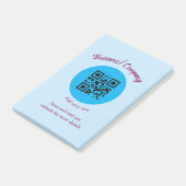 Eenvoudige bedrijfswebsite barcode QR voeg naam to Post-it® Notes (Schuin)